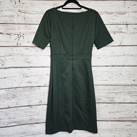 Ann Taylor Green Knee Length Dress Size 10 - Picture 9 of 11